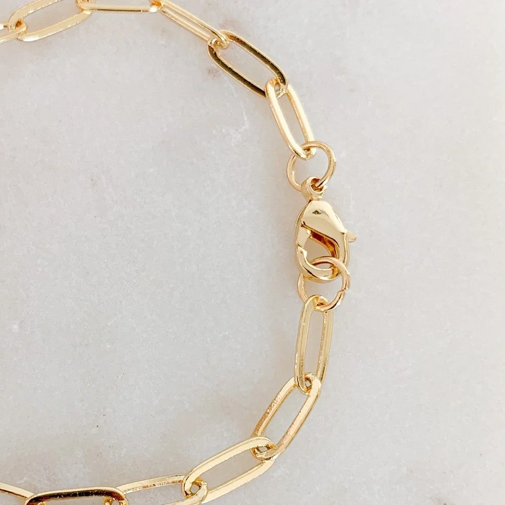 🎉HP🎉 Paper Clip Bracelet |14k Gold Filled - Picture 4 of 6